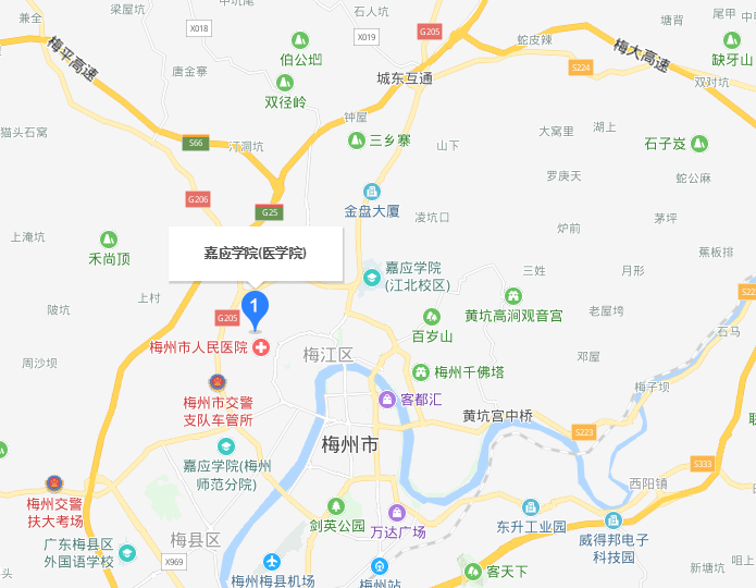 嘉應學院醫學院地址在哪里