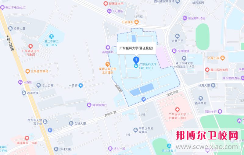 廣東醫(yī)科大學(xué)地址在哪里，哪個地區(qū)，哪個城市?